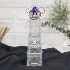 Platin 300 ml. Balıkesir Saat Kulesi Cam Şişe Zambak Kolonyası